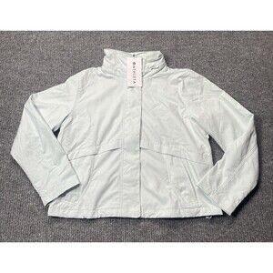 Athleta Everywhere Jacket Women's Size Small Full Zip Hooded Glacier Blue NEW